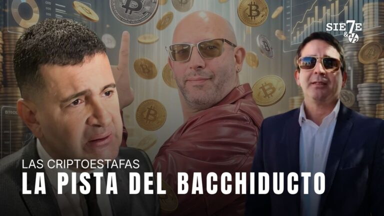 Imagen ilustrativa de criptomonedas y una tubería con el texto Bacchiducto