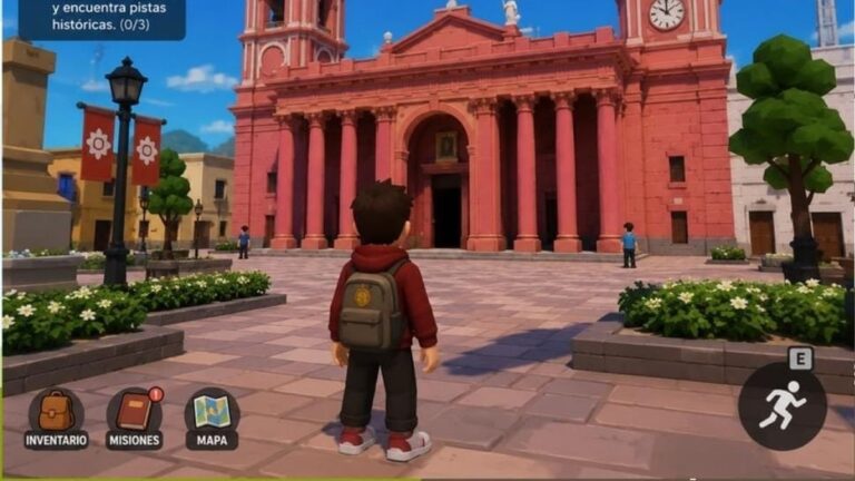Estudiantes presentando el videojuego SCOUT en el Nodo Tecnológico de Catamarca