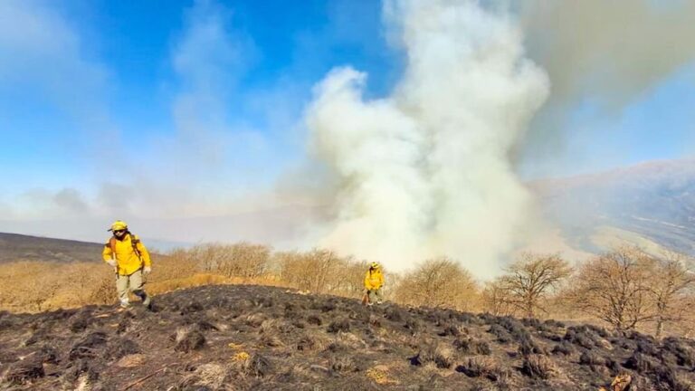Incendio forestal en Aconquija, Catamarca