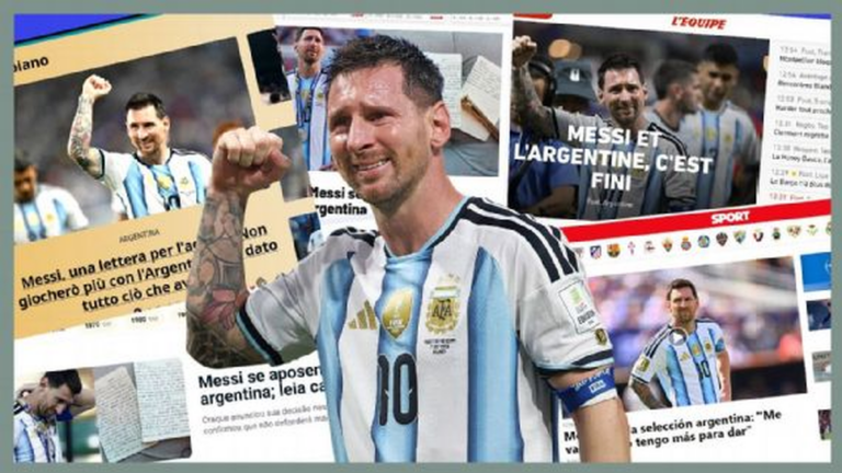 Lionel Messi con la camiseta de la Selección Argentina