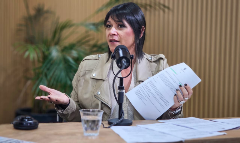 Natalia Herrera en una sesión legislativa