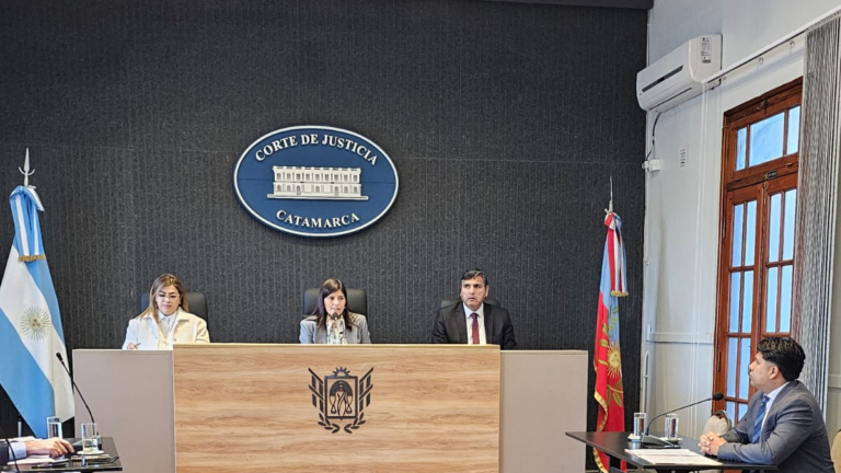 Sala Penal de la Corte de Justicia de Catamarca durante audiencia de casación