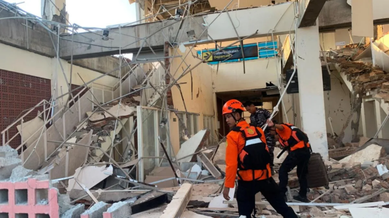 Zona afectada por el terremoto en Indonesia