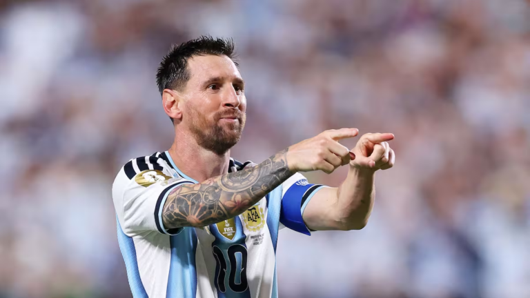 Lionel Messi con la camiseta de la Selección Argentina