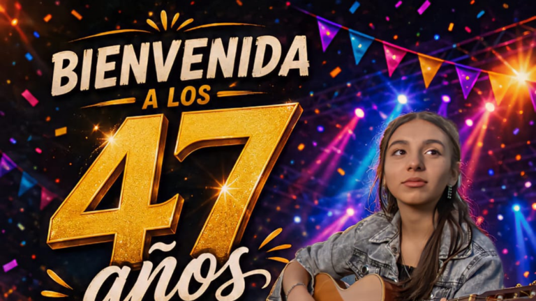 Aldana Benavidez recibiendo el premio Revelación en el escenario de la Fiesta Nacional de la Empanada