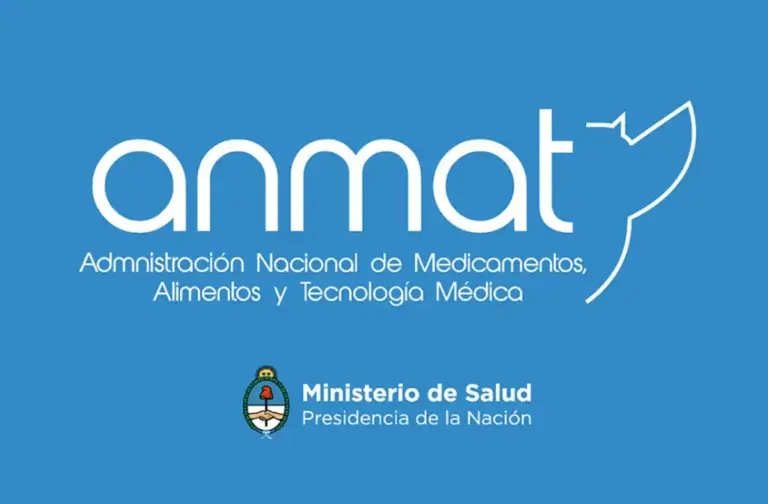 Logotipo de la ANMAT sobre fondo institucional