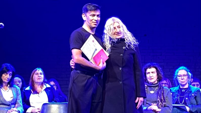 Escenario del Teatro Nacional Cervantes durante la obra 