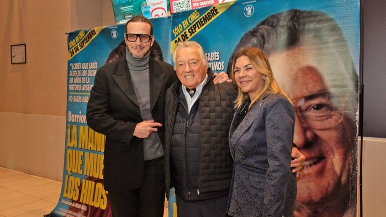 Luis Barrionuevo durante la presentación del documental La mano que mueve los hilos