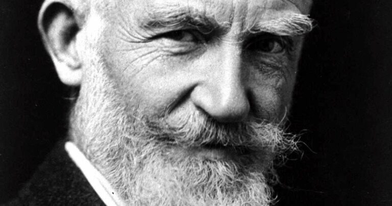 Retrato de George Bernard Shaw, dramaturgo y escritor irlandés