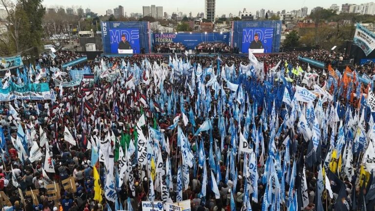 Emilio González, referente del MDF Catamarca, en el Plenario Federal en Avellaneda