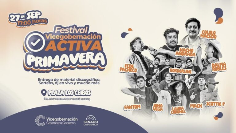 Plaza Los Ceibos en Catamarca, sede del Festival Vicegobernación Activa edición Primavera