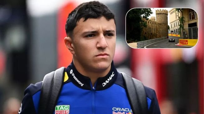 Isack Hadjar piloto de Red Bull Racing en el circuito de Bakú