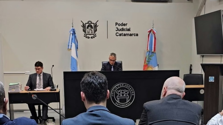 Sala de audiencias de la Oficina de Gestión de Audiencias (OGA) del Poder Judicial de Catamarca