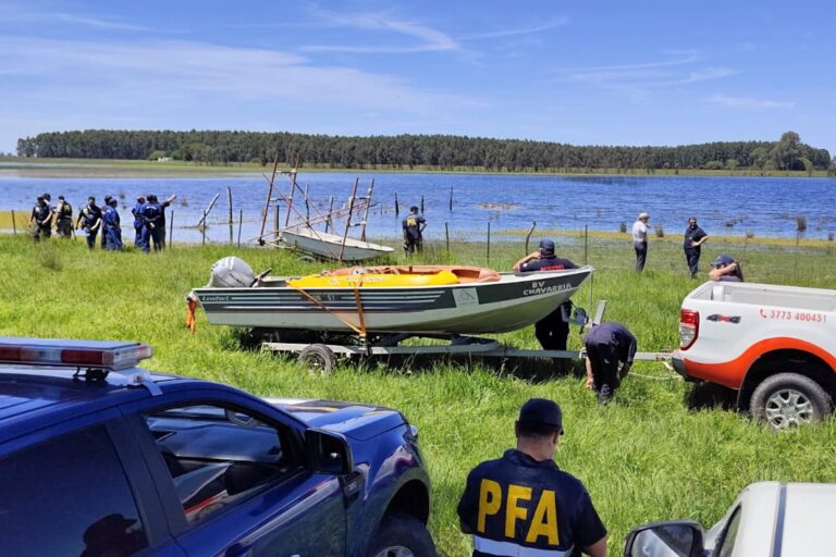 Laguna en la zona rural de Corrientes donde se busca a Loan Peña