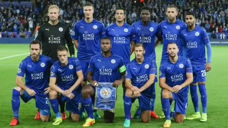 Jugadores del Leicester City celebrando el título de la Premier League 2015-16
