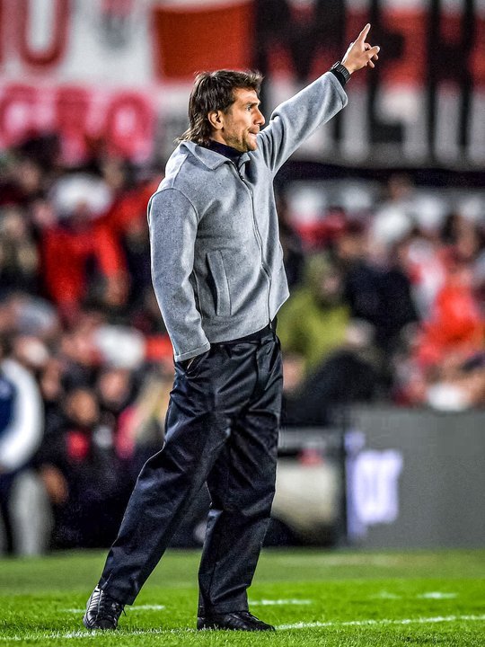 Leonardo Ponzio, entrenador de River, durante una conferencia de prensa