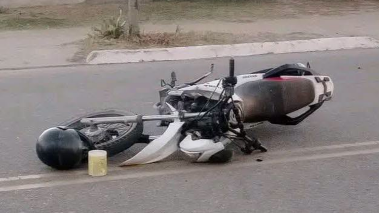 Motociclista accidentado en Belén