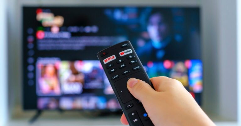 Logotipo de Netflix en una pantalla