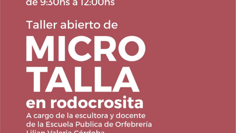 Taller de micro talla en rodocrosita en el Centro de Arte y Tecnología Aplicada de Catamarca