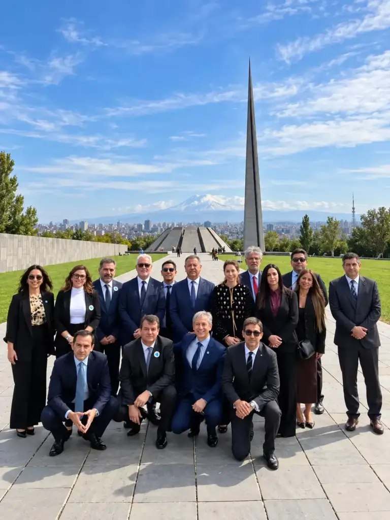 Senador Guillermo Andrada durante la visita oficial a Armenia