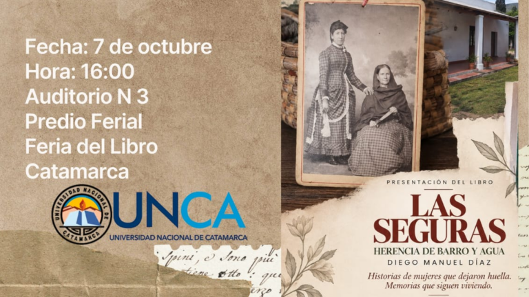 Diego Manuel Díaz presentando su libro Las Seguras en la Feria del Libro