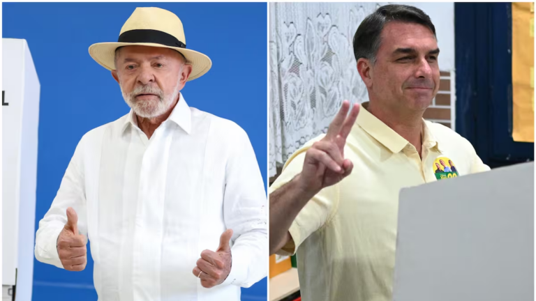 Urnas electorales en Brasil durante el escrutinio de votos
