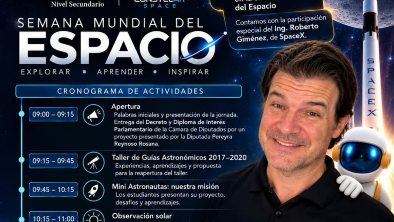 Estudiantes e ingenieros durante una jornada de ciencia y tecnología en el Instituto Superior Enrique Guillermo Hood