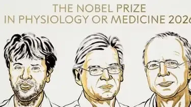 Retrato de los tres galardonados con el Premio Nobel de Medicina 2026: Karl Deisseroth, Peter Hegemann y Georg Nagel