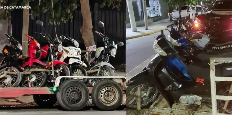 Operativo policial con motocicletas secuestradas en Catamarca